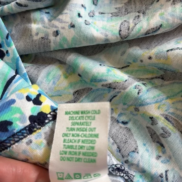 Lilly Pulitzer Margot Swing Dress High Tide Pima Cotton M - Picture 10 of 10